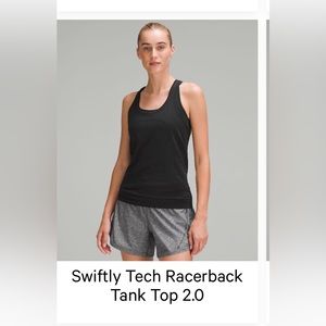 Swiftly tech racerbank lululemon tank black size 4